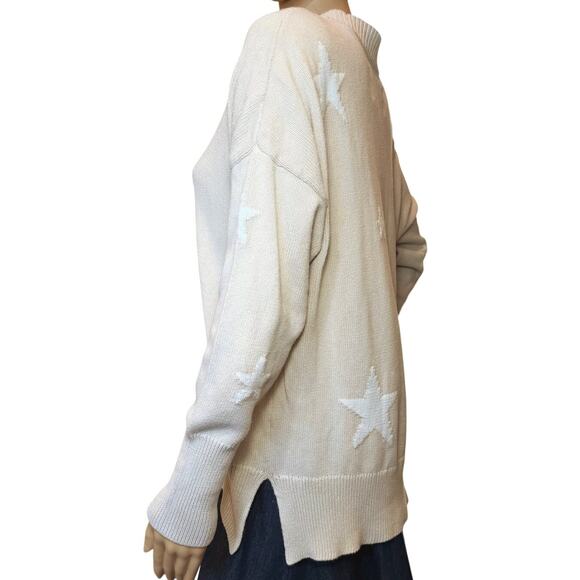 Pistola Darya Crewneck Pullover Sweater Knit Sz XS Oversized Stars Royal Dove - Picture 6 of 16